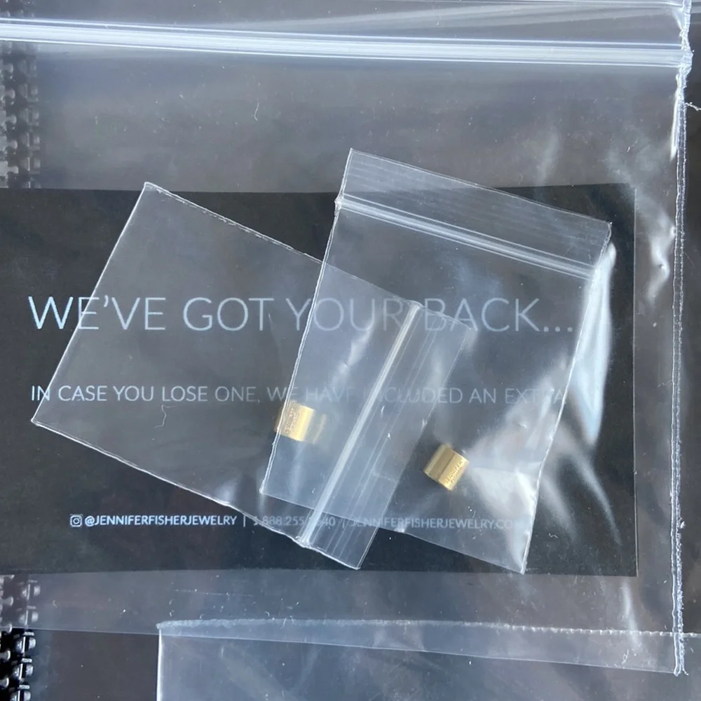 NWT  2.5” Jennifer Fisher classic hollow hoops brass plated 10k gold - Picture 4 of 5